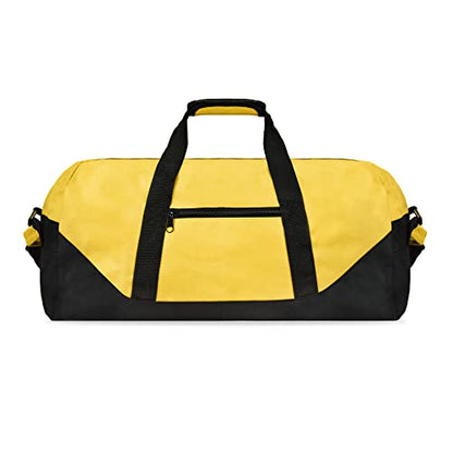 21" Large Duffle Bag with Adjustable Strap - color: Gold
