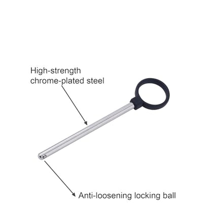 2pcs Ring Shaped Weight Machine Stack Pin, 3/8 Inch Diameter Drop Set Pins 6 Inch Gym Pins for Weight Stack Carbon Steel Loading Pin for Weight Plates Weight Selector Stack Extender Pin for Home Gym