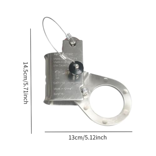 Rope Grab, Arrest Ascender Blocker Sturdy Limiter Rope Protector Fall Protection for Pulley Rappelling Rock Climbing Caving