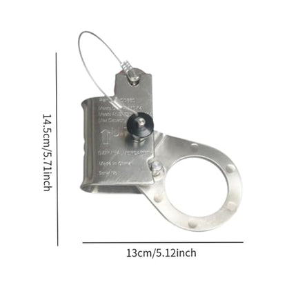 Rope Grab, Arrest Ascender Blocker Sturdy Limiter Rope Protector Fall Protection for Pulley Rappelling Rock Climbing Caving