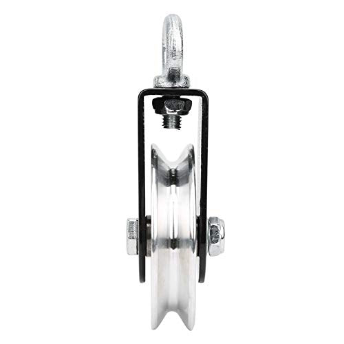 Fitness Equipment Bracket Stainless Steel Pulley, Heavy - Duty Mute Hanging Wheel with Soft Rollers, for Home Gym Functional Training Rig DIY Setup