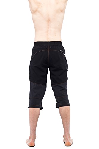 Ucraft "Xlite Rock Climbing Bouldering and Yoga Knickers ¾ Men's and Women's Capri Pants. Lightweight, Stretchy, Breathable - color: Graphite+, size: Small