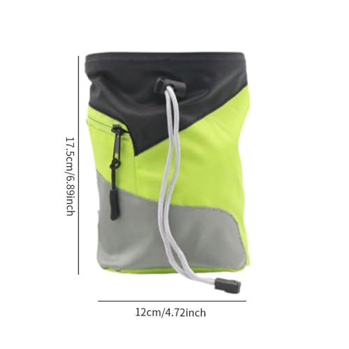 Chalk Bag for Rock Climbing Storage Pouch Practical Wear Resistant Waist Belt Chalk Carrier Bag for Weight Lifting Bouldering - color: Grey Green