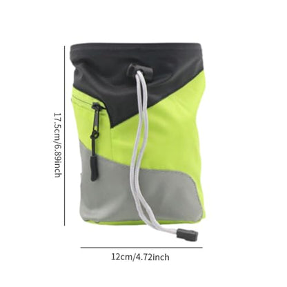 Chalk Bag for Rock Climbing Storage Pouch Practical Wear Resistant Waist Belt Chalk Carrier Bag for Weight Lifting Bouldering - color: Grey Green