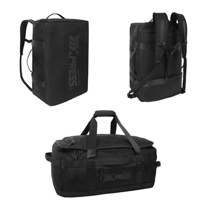2-in-1 Carry-on Backpack for Men Women 40L Sports Gym Bag with Backpack Straps,Water Resistant,for Travel/Gym（20in,Black） - color: 20in-black