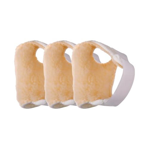 Rolyan Palm Protector, Hand Contracture Cushion, Palm Guard, Right, 3-Pack | Soft sherpa-lined palm cushion helps prevent finger contracture and protects the palm during hand rehab - size: Pack of 3, style: Right Hand