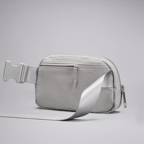 YOSHUYUKI Fanny Pack Crossbody Bag Trendy Waterproof Small Sling Cross Body Purse for Women Men Fashion Waist Packs Mini Belt Pouch Chest Bum Hip Bag Lulu Dupes for Travel Vacation Running Ash - color: Ash