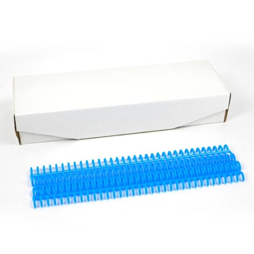 Rayson PROC1530BU Click Binding Spines, 3:1 Pitch, 120 Sheets Binding Capacity, 3/5" Diameter, Blue, 30/Box - color: Blue