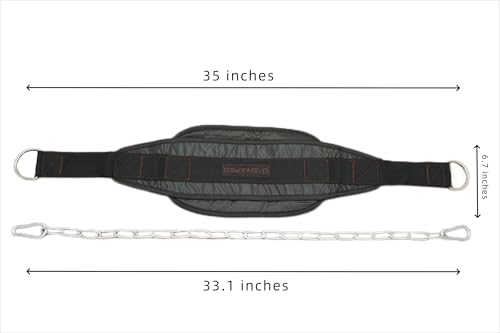 Weight Lifting Belt With Chain – Weighted Pull Up Belt | Sturdy Chain Design, Core Support for High-Intensity Training, Stabilizes Lower Back and Reduces Injury Risks