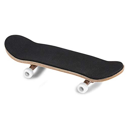 Tyenaza Finger Skateboard Wooden Fingerboard Toy Professional Stents Fingers Skate Set Novelty Children (White) - color: White