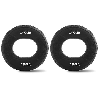 2 Pcs Hand Grip Strengthener, Grip Strength Trainer, Wrist Muscles Trainer for Finger Workout, Rock Climbing, Forearm & Grip Training, Stress Relief, Rehabilitation Training Ring, Double Force Design