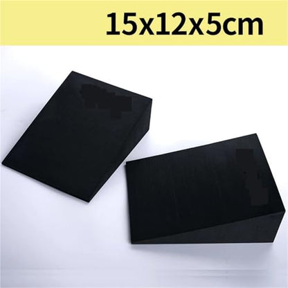 2pcs Squat Wedge Block Non Slip Professional Ramp For Weightlifting Deadlift Heel Elevated Calf Raises - color: Black M