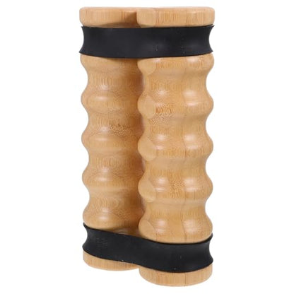 FUOYLOO Wooden Handle Exercise Bands Set for Shoulder Workout and Joint Rehab, Portable Stretch Stick Strength Training Equipment for Full-Body Fitness and Home Gym