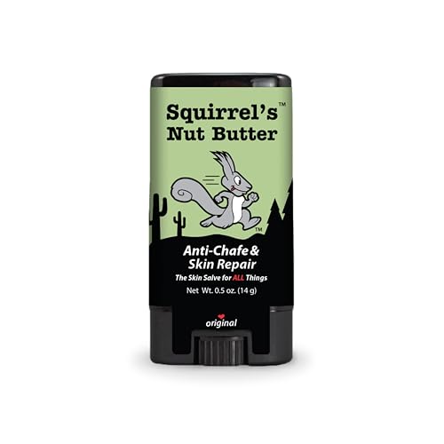 Squirrel's Nut Butter Travel Size Anti Chafe Stick | All Natural Chafe Prevention & Skin Care for Athletes, Runners & Adventurers | Thighs, Arms, Pack Straps & More | 0.5 oz - size: 0.5 Ounce (Pack of 1)