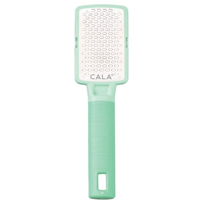 CALA Silky Glide Pro Callus Remover Foot File (Mint), Stainless Steel Micro-File Wide Surface for Wet/Dry Skin, Ultra-Soft Handle for Comfort & Control, Reusable, Easy-Clean - color: Mint
