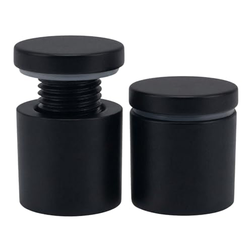 Lantee 20pcs Black Sign Standoff Screws, Stainless Steel Wall Mount Standoff Holders, Heavy Duty for 1/2" Thick Acrylic/Glass 1" x 1"(25x25mm) - color: Black, size: 1" x 1" / 25 x 25mm