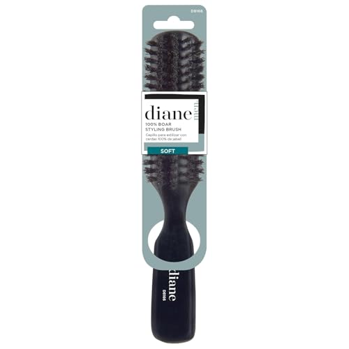 Diane 100% Soft Boar Bristle Styling Brush - color: Styling Brush, size: 1 Count (Pack of 1)