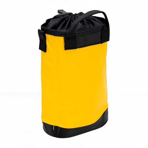 RiToEasysports Drawstring Backpack, Water Proof 500d Pvc Mesh Fabric Adjustable Rope Storage Bag For Climbing Gear And Tools (Yellow) - color: Yellow