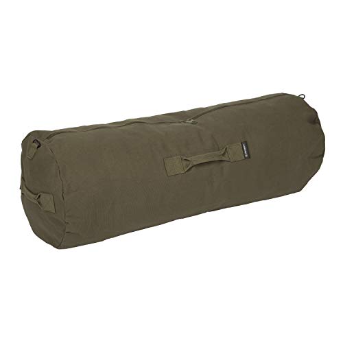STANSPORT - Deluxe Duffel Bag With Zipper For Gym, Travel, & Storage - color: Olive Green, style: 50” X 18” X 18”