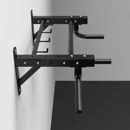 Multi-Position Wall-Punched Pull-Up Bar, Multi-Function Storage Hook Indoor Exercise Fitness Equipment, Strength Training Bar with Adjustable Handles, Load-Bearing 300 Kg