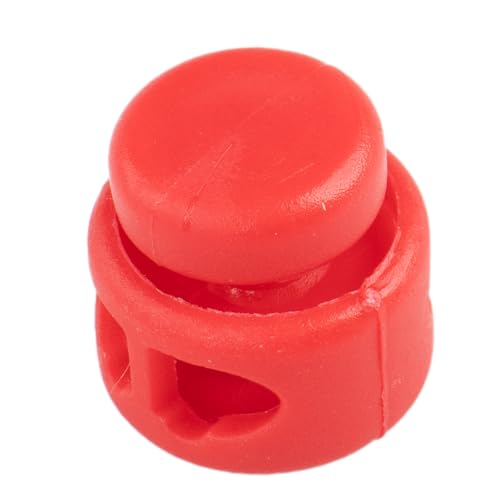 Paracord Planet Double Barrel Cord Lock Draw String Toggle Stopper – Choose from 5, 10, and 20 Pack Sizes - color: Red, size: 20 Pack