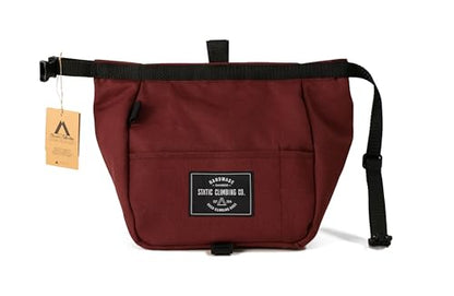 STATIC Chalk Bucket for rock climbing -Bouldering Chalk Bucket - color: Burgundy
