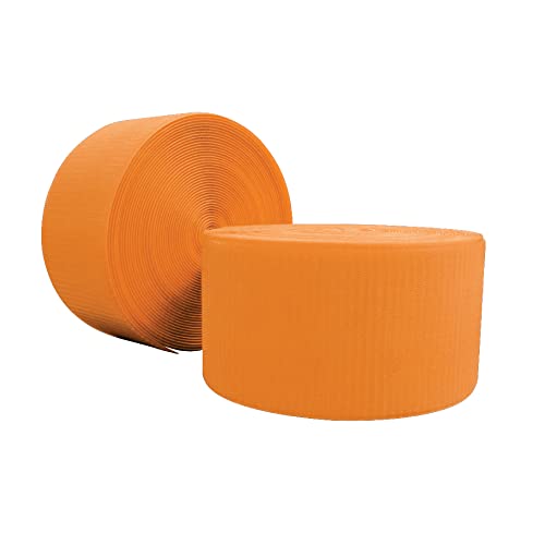 Envirolite Hook Fastener | 4" Wide, 42' Long | Gymnastics and Cheer Mat Tape | Nylon Hook for Carpet Bonded Foam Seams - Orange - style: Orange
