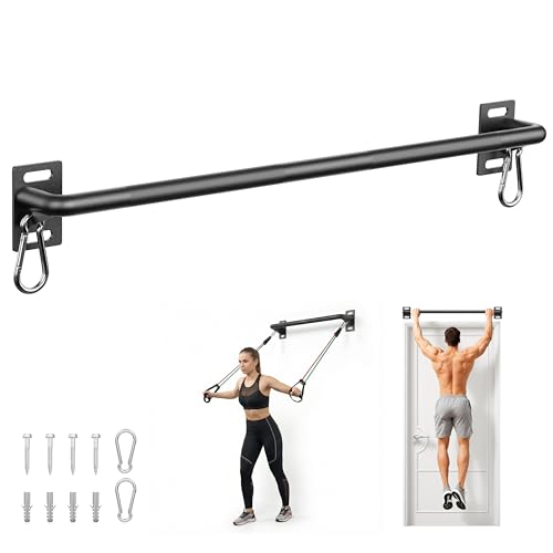 HANDBODE Wall Mounted Pull Up Bar for Doorway, 52''/36'' Chin Up Bar | 500 lb Capacity, Thickened Steel Construction, Joist Mounted - color: 36“ doorway pull up bar