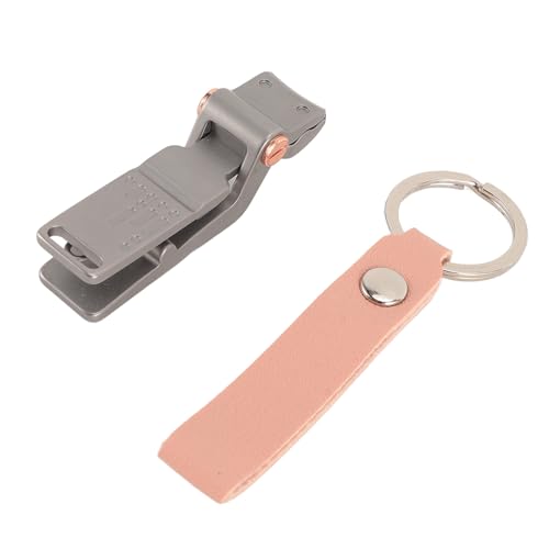 Fingernail Clipper, Portable Stainless Steel Nail Clipper Large Open Nail Cutter Keychain Fingernail Toenails Care for Traveling (Pink) - color: Pink