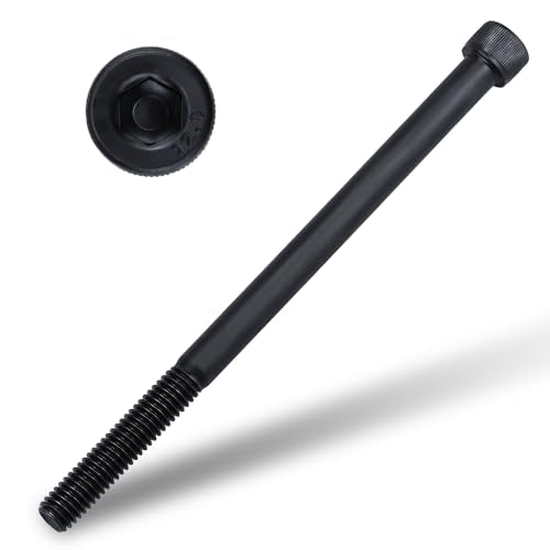 5/16-18 x 5" Socket Head Cap Screws Bolts, 12.9 Grade Alloy Steel, Black Oxide Finish, Allen Hex Drive, Partial Thread, 6 PCS - size: 5/16-18 x 5"