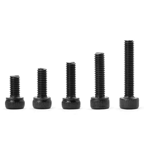 M3 x 6mm 8mm 10mm 12mm 16mm Hex Socket Head Cap Screws Bolts, 12.9 Grade Alloy Steel, Black Oxide Finish, Metric Allen Hex Drive, Machine Fully Threaded, Assortment Kit 250PCS - size: M3 x 6/8/10/12/16mm (250PCS)