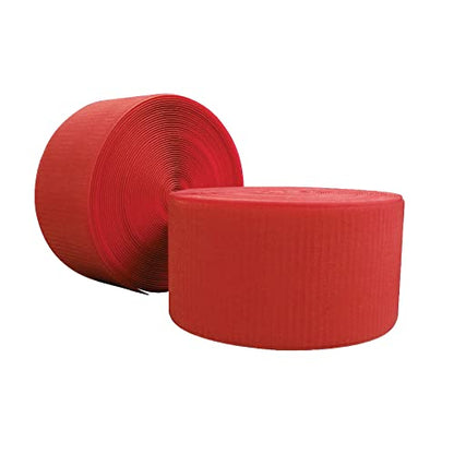 Envirolite Hook Fastener | 4" Wide, 42' Long | Gymnastics and Cheer Mat Tape | Nylon Hook for Carpet Bonded Foam Seams - Red - style: Red