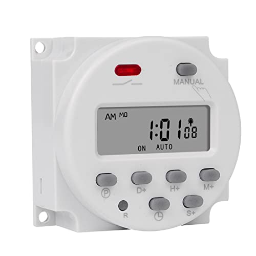 CN101S 1 Second Interval 110V Digital LCD Timer Switch 7 Days Weekly Practical Programmable Time Relay Programmer