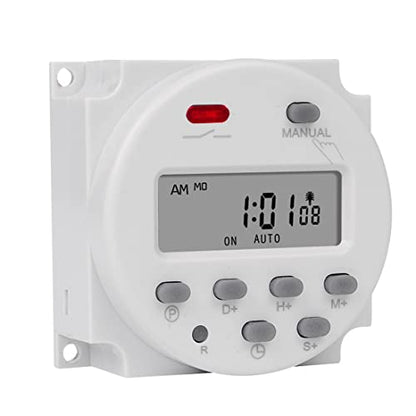 CN101S 1 Second Interval 110V Digital LCD Timer Switch 7 Days Weekly Practical Programmable Time Relay Programmer