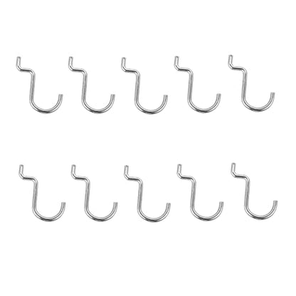 dophee 10Pcs Metal Pegboard Hook Tool Storage Organizer Hooks, 1.38"x1.22" | Wall Display Hammer Punches Scissors Tool Organizer Pegboard Garage Shop Storage Plier Holder Jewelry Hanger Peg Hook