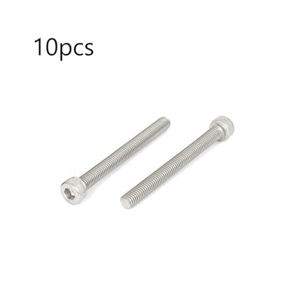 TOP-VIGOR 10Pcs M5-0.8 x 50mm Hex Socket Head Cap Screws, Allen Socket Drive DIN912, 304 Stainless Steel Replacement Machine Fastener Screws for Bicycle Motorcycle Machine Repairment - size: M5 x 50mm x 10pc
