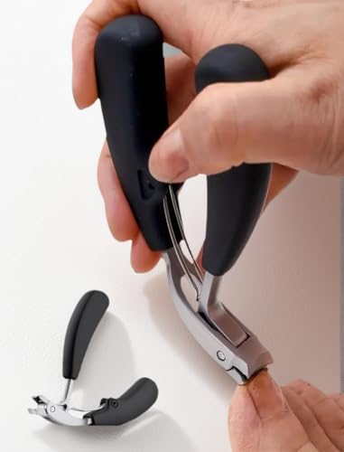 Professional Wide Jaw Nail Clippers for Thick Nails – Heavy Duty Stainless Steel Fingernail & Toenail Cutter with Long Handle, Anti-Splash Design, Ergonomic Grip for Seniors, Men & Women