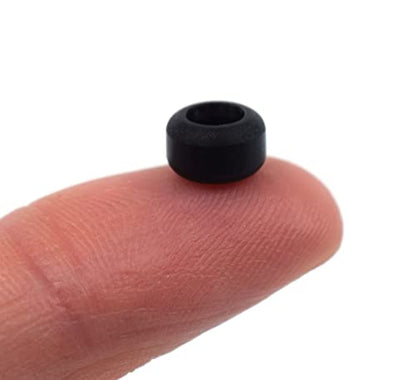 Teak Tuning Eco 85D CNC Poly Fingerboard Wheels - Street Shape, 7.5mm Dia., 5mm Wide - Black Colorway