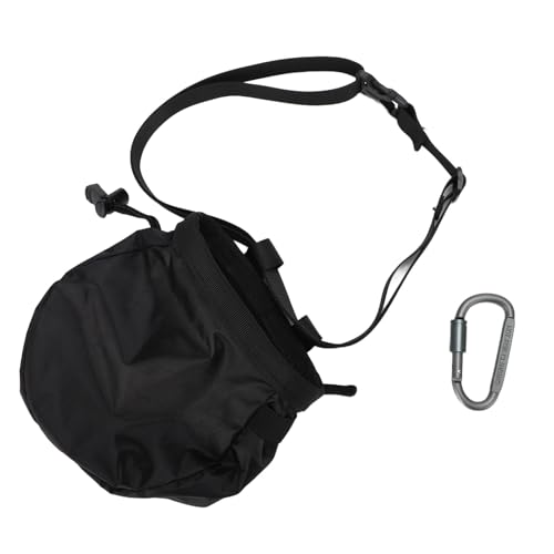 Alomejor Chalk Bag Oxford Cloth Climbing Chalk Bag 16 X 16 X 6 Cm with Fleece Lining Large Capacity Storage Pouch for Rock Climbing Gym Weightlifting
