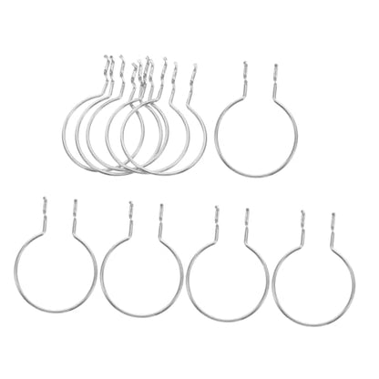 GLEAVI 10pcs Metal Pegboard Hooks Set Silver Iron Hanging Board Organizer for Craft Room Garage Sturdy Cup Holder Rings for Tools and Accessories Storage