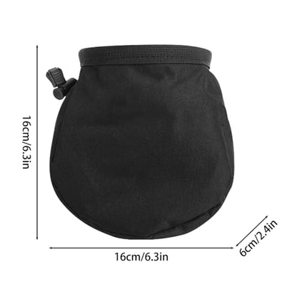 Chalk Bag for Rock Climbing, Drawstring Closure Bouldering Chalk Bucket Rock Climbing Gear with Adjustable Belt for Rock Climbing Gym Weightlifting Bouldering