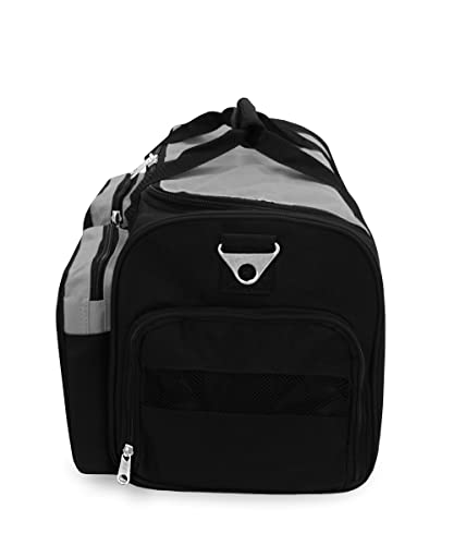 Everest Gym Bag with Wet Pocket, Dark Gray/Black - color: Dark Gray/Black