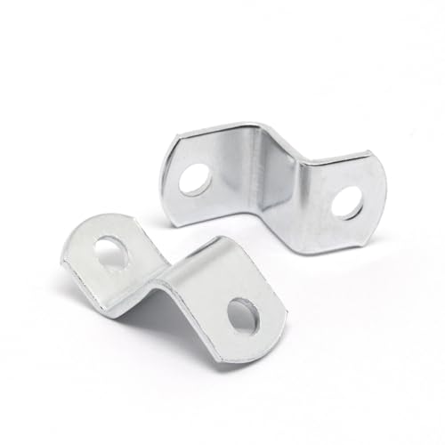 Offset Clips for Picture Framing, Z-Shape Canvas Mounting Clips with Mounting Hole, with Screws (20pcs, 14mm) - size: 14 mm