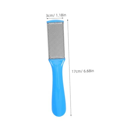 2PCS Double Sided Stainless Steel Pedicure Foot File with Sandpaper and Mesh for Callus Removal Foot Rasp Tool for Hard Skin Treatment Random Color Random Color