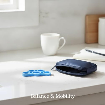 Hand Strengthener Silicone Finger Resistance Band for Grip Training and Extension Exercises - color: Blue