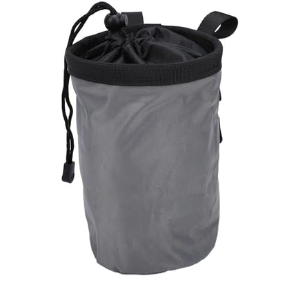 Multifunctional Adjustable Athletic Chalk Bag with Zipper Pocket for Climbing Gymnastics Grey