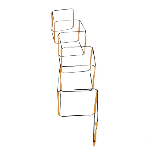 Agility Ladder Speed Training Equipment 12 Rung Professional Grade Durable Football Soccer Basketball Training Ladder with Carry Bag for Athletes Adults Orange 15.7x15.7 in