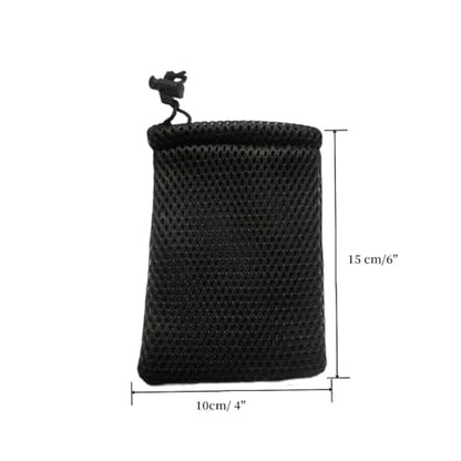 Nylon Mesh Drawstring Bag, 6" x 4" Small Storage Pouch String Bags for Mini Stuff MP3 Charger Earphone Key, 6pcs Travel Kit Organizer for Lipstick Cosmetic Jewelry, 15 x 10cm