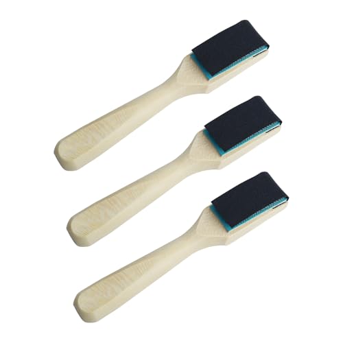 3 Pcs Dance Shoe Brush Set – Copper Wire Bristles & Wooden Handle, 6.7 x 1.1 Inches – Complete Dance Shoe Maintenance Kit for Ballroom, Ballet, and More
