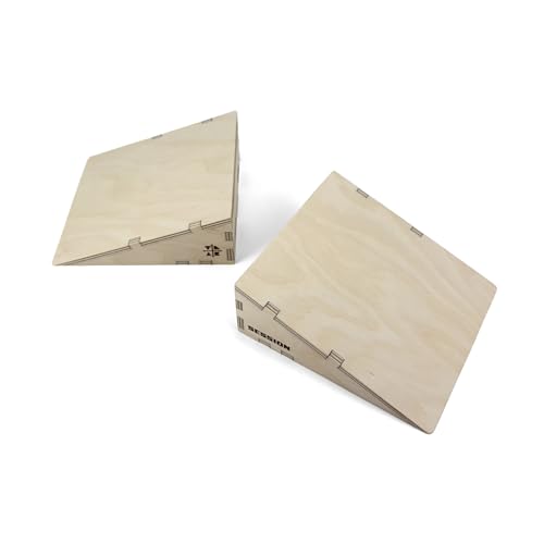 Teak Tuning x Session Wooden Fingerboard Ramp Kickers - 6 inches, 2-Pack of Obstacles, Smooth Surface, Handmade in Rochester NY - style: 2 Pack - Smooth Textured
